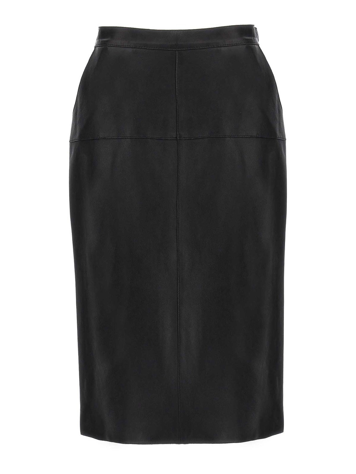 P.a.r.o.s.h Leather Skirt In Black