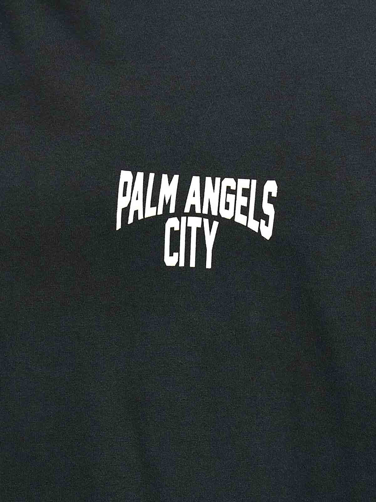 Shop Palm Angels Pa City T-shirt In Grey