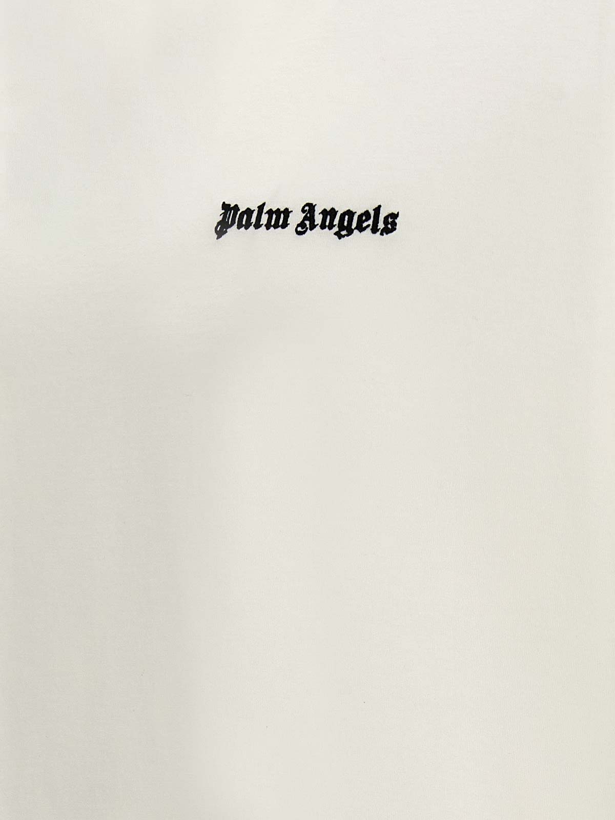 Shop Palm Angels Cotton Crew Neck Classic Logo In White