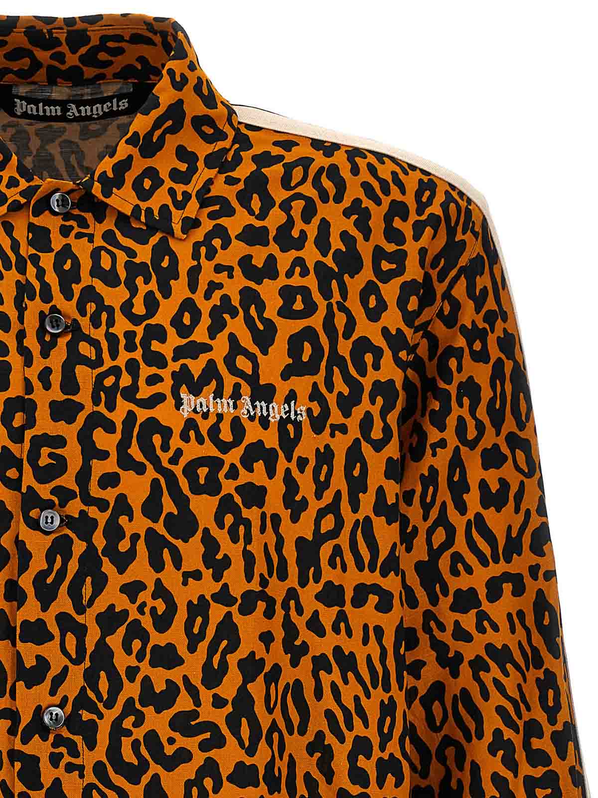 Shop Palm Angels Cheetah Track Shirt In Multicolour