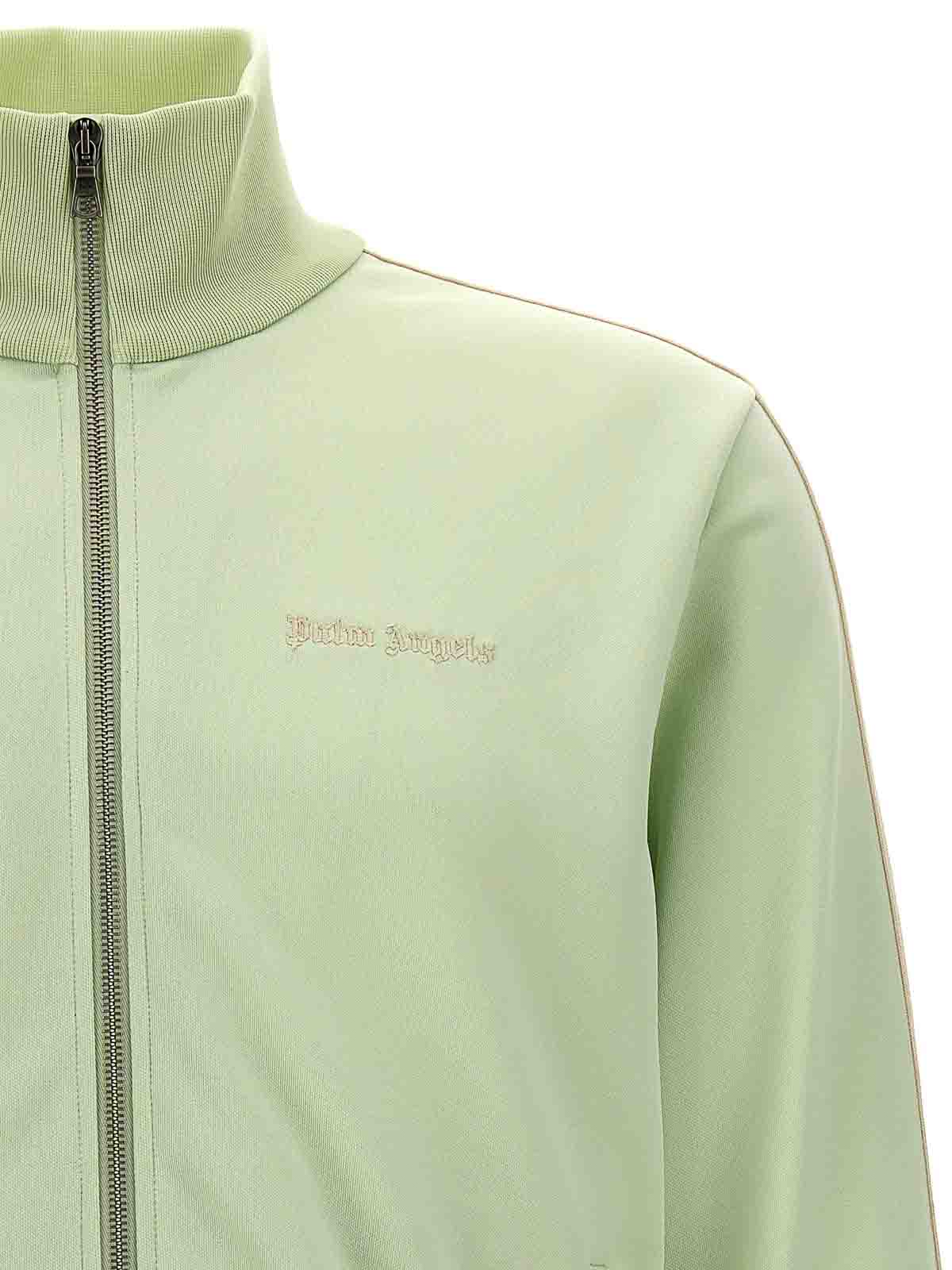 Shop Palm Angels Classic Logo Track Sweatshirt In Green