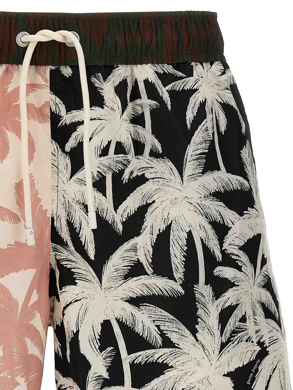 Shop Palm Angels Patchwork Palms Swimsuit In Multicolour