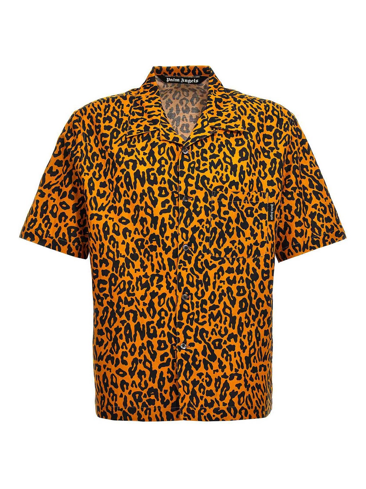 Palm Angels Cheetah Shirt In Multicolour