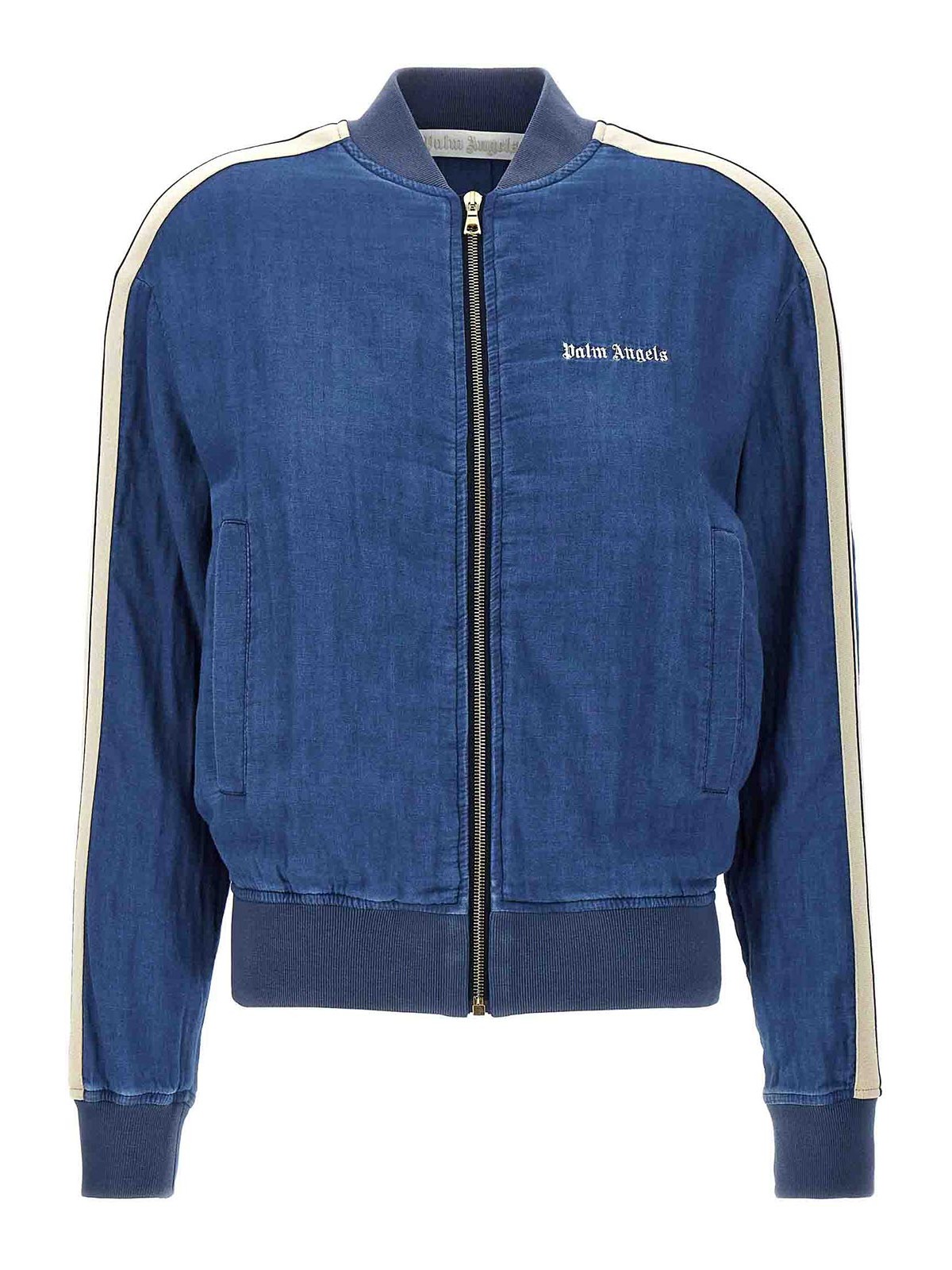 Shop Palm Angels Track Sweatshirt In Blue