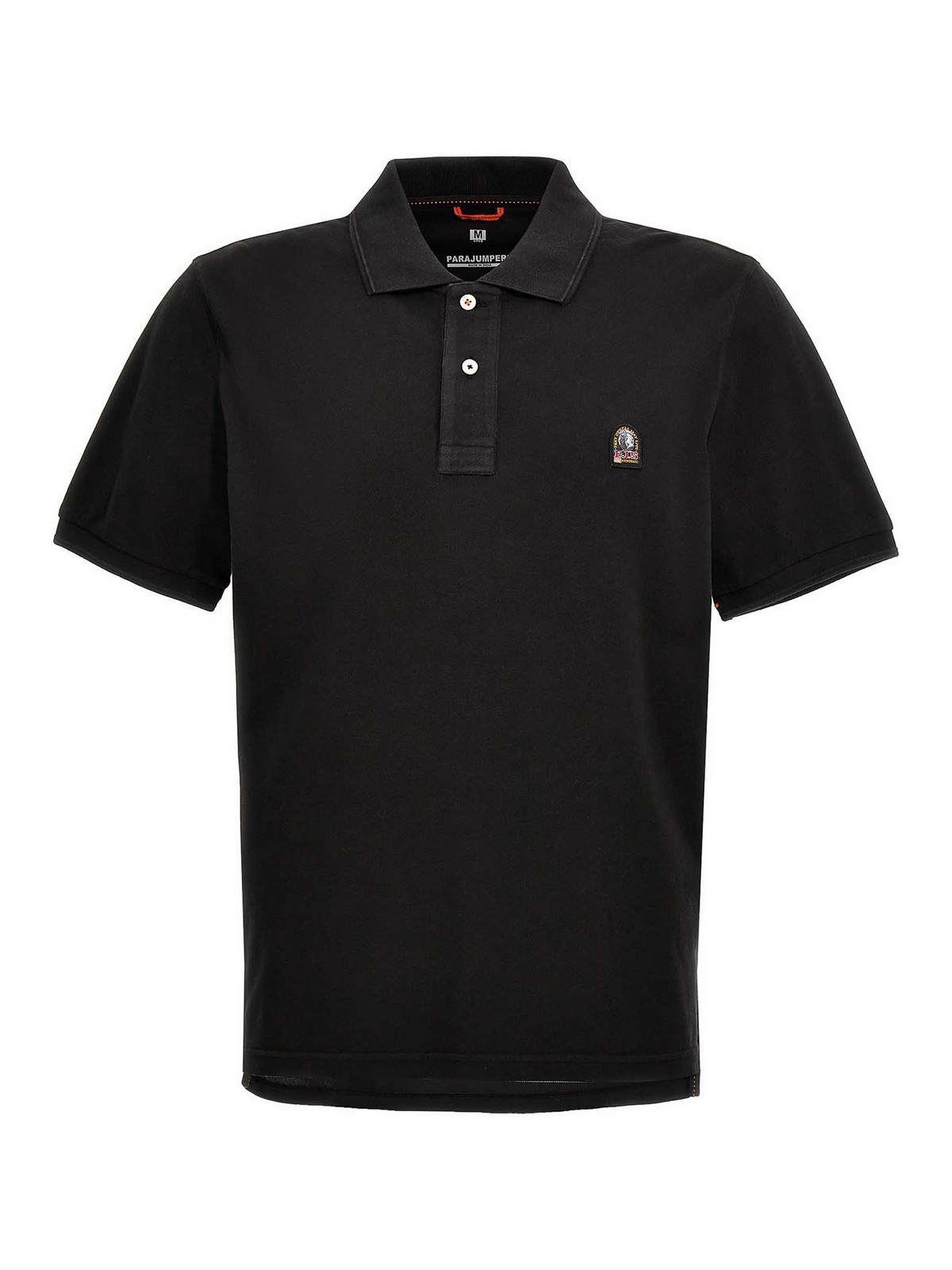 Shop Parajumpers Logo Patch Polo Shirt In Black