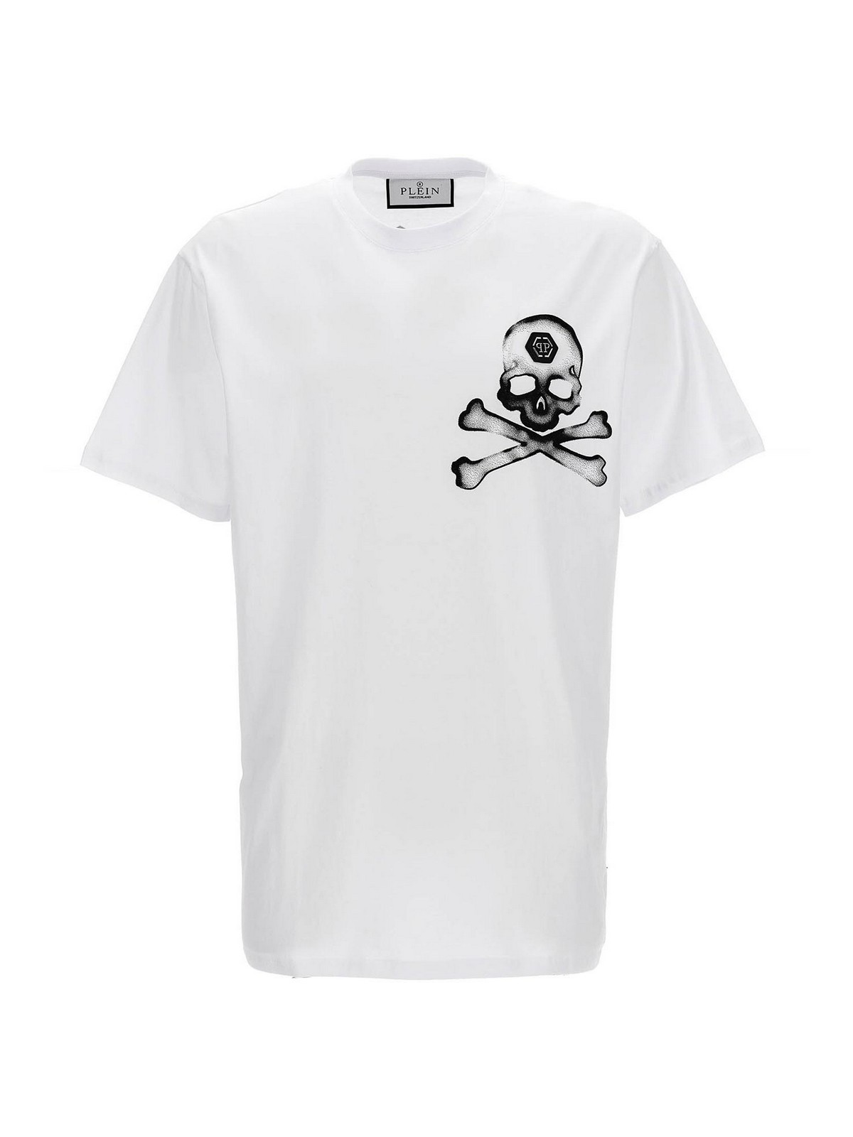 Shop Philipp Plein Gothic Plein T-shirt In White