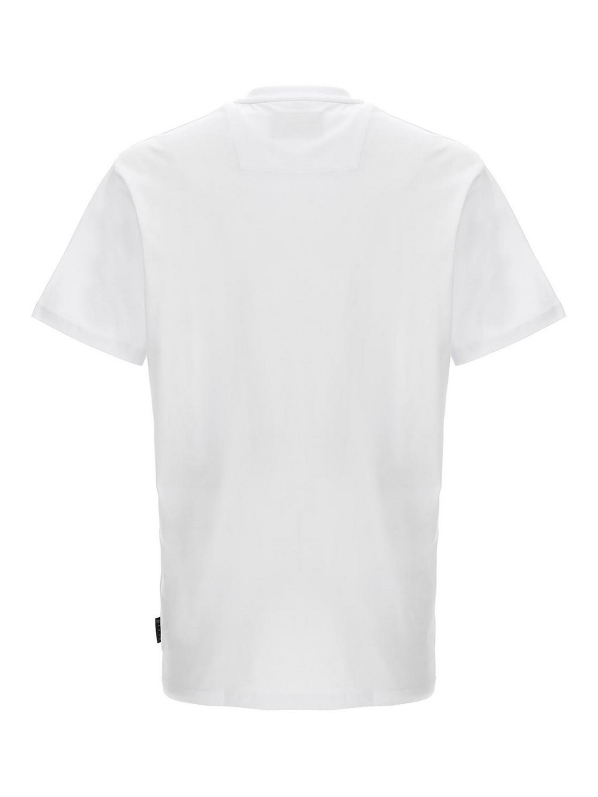 Shop Philipp Plein Rubberized Logo T-shirt In White