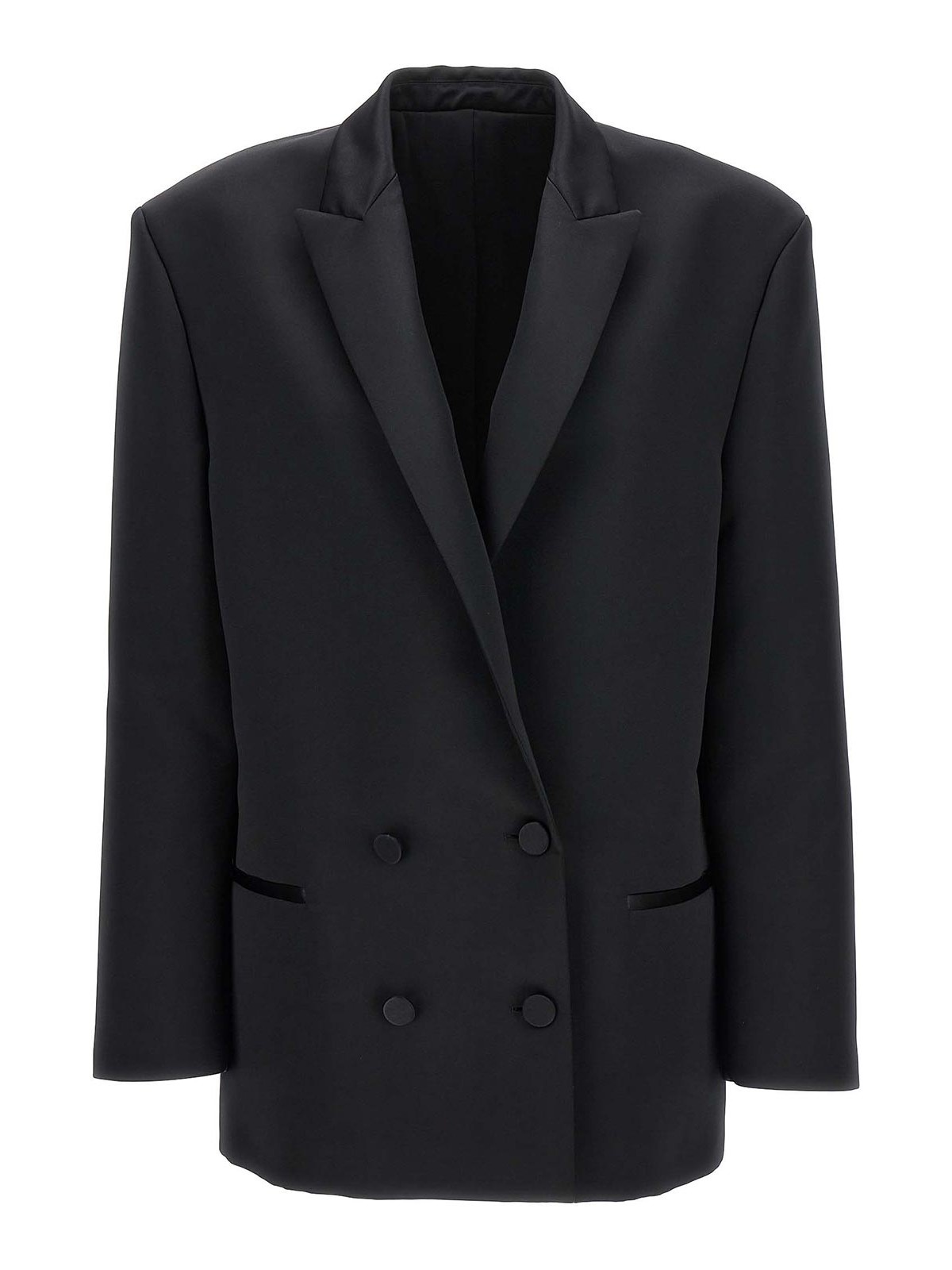Shop Philosophy Di Lorenzo Serafini Oversize Duchesse Blazer In Black