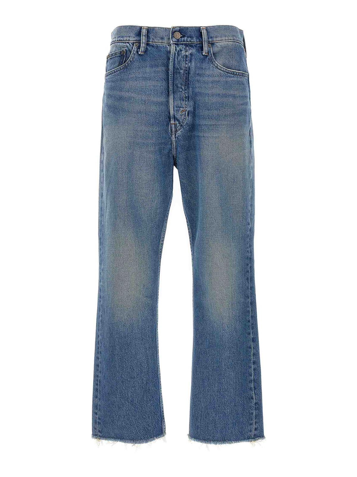 Shop Polo Ralph Lauren Cotton Denim Jeans Back Tag In Light Blue