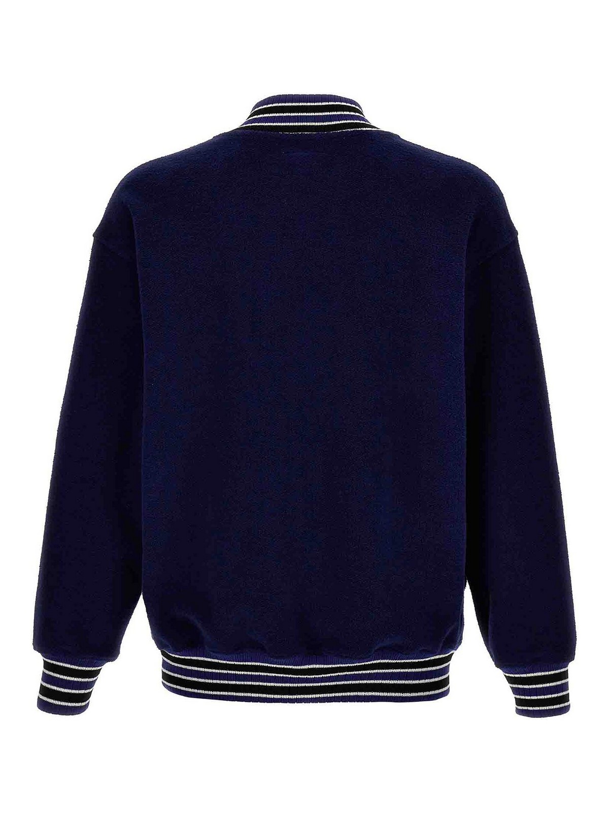 Shop Rhude Quarter Zip Varsity Sweatshirt In Blue