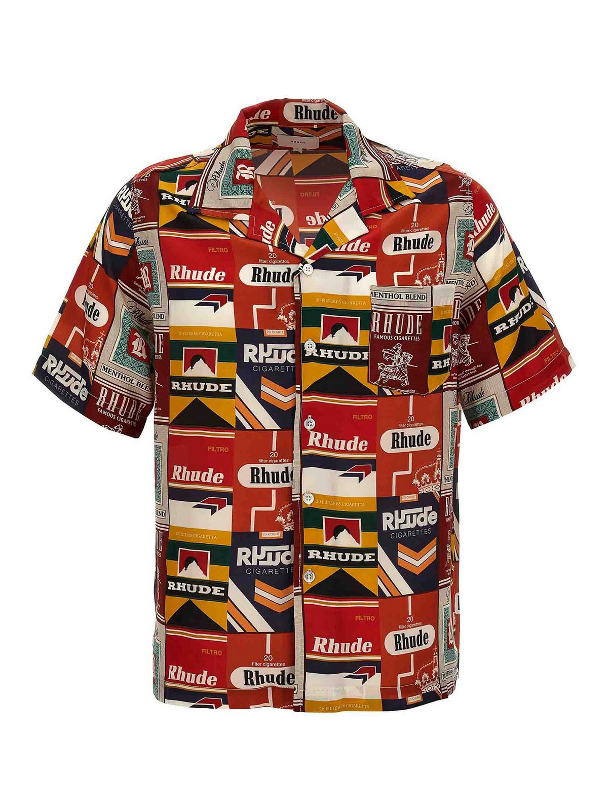 Shop Rhude Cigaretta Shirt In Multicolour