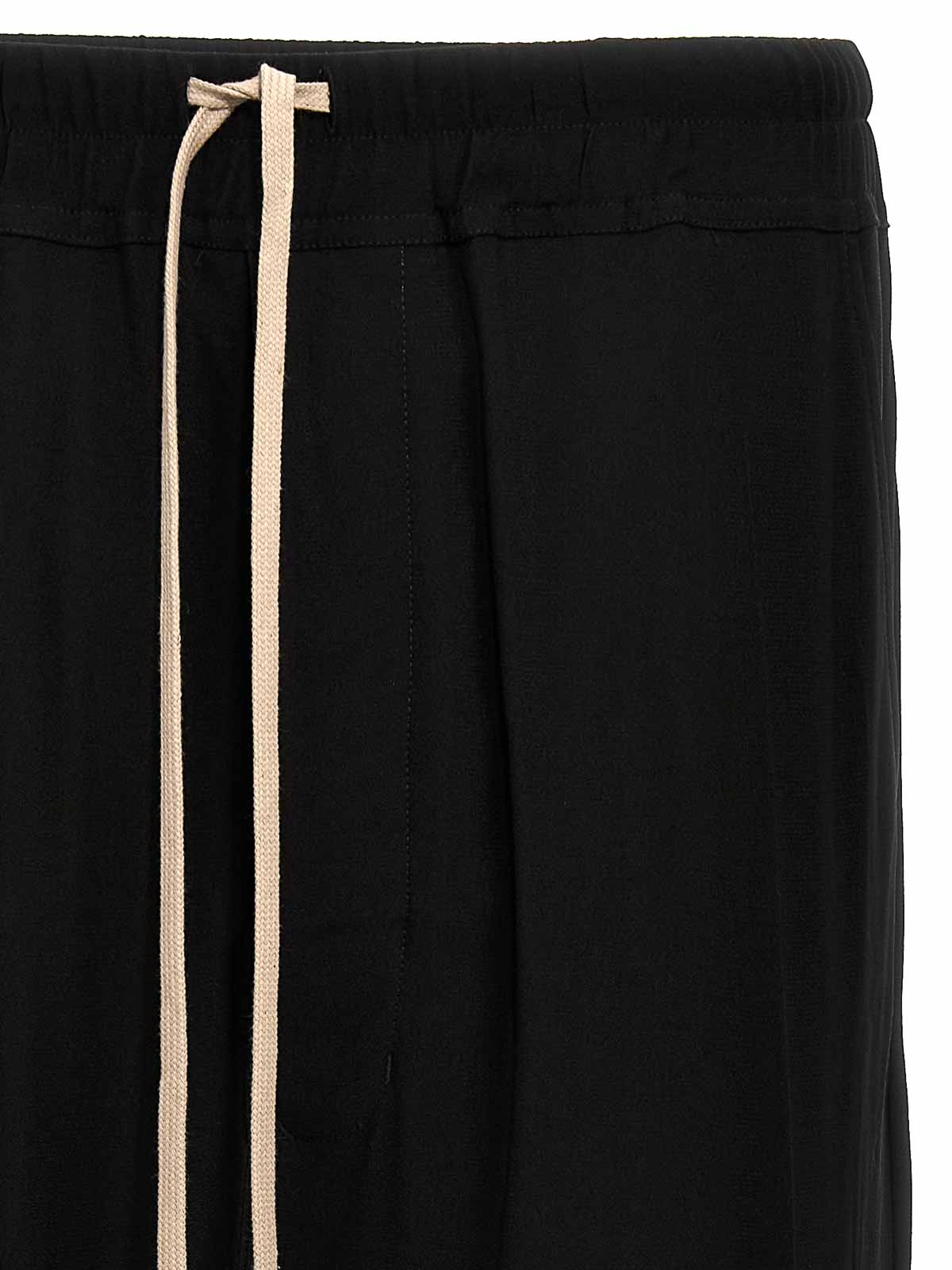 Shop Rick Owens Lido Drawstring Cropped Pants In Black