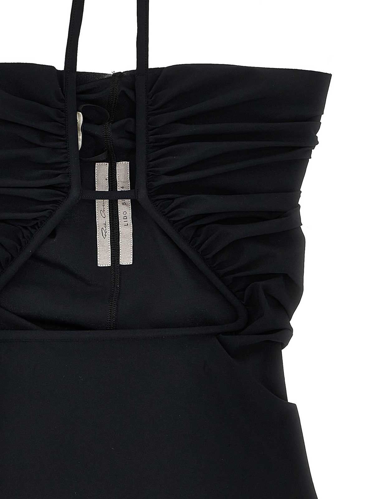 Shop Rick Owens Prong Bather One-piece Swimsuit In Black