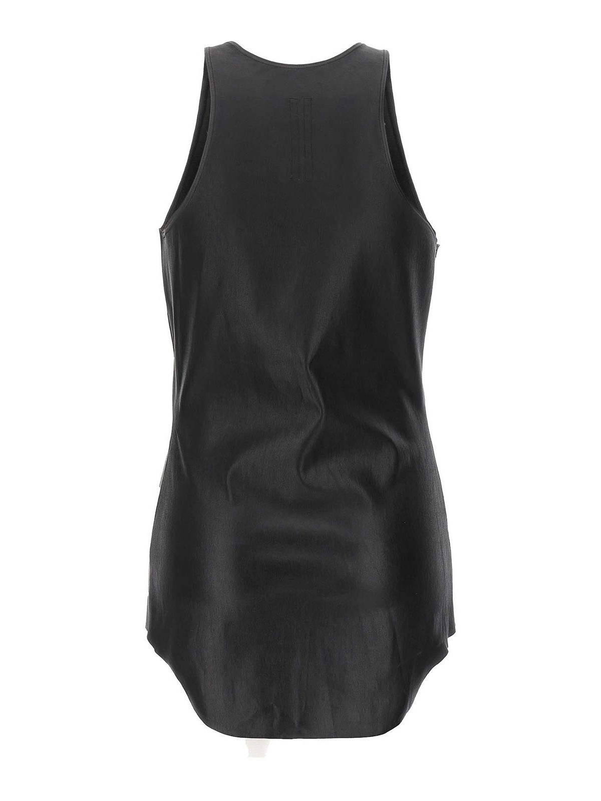 Shop Rick Owens Stretch Leather Top In Black