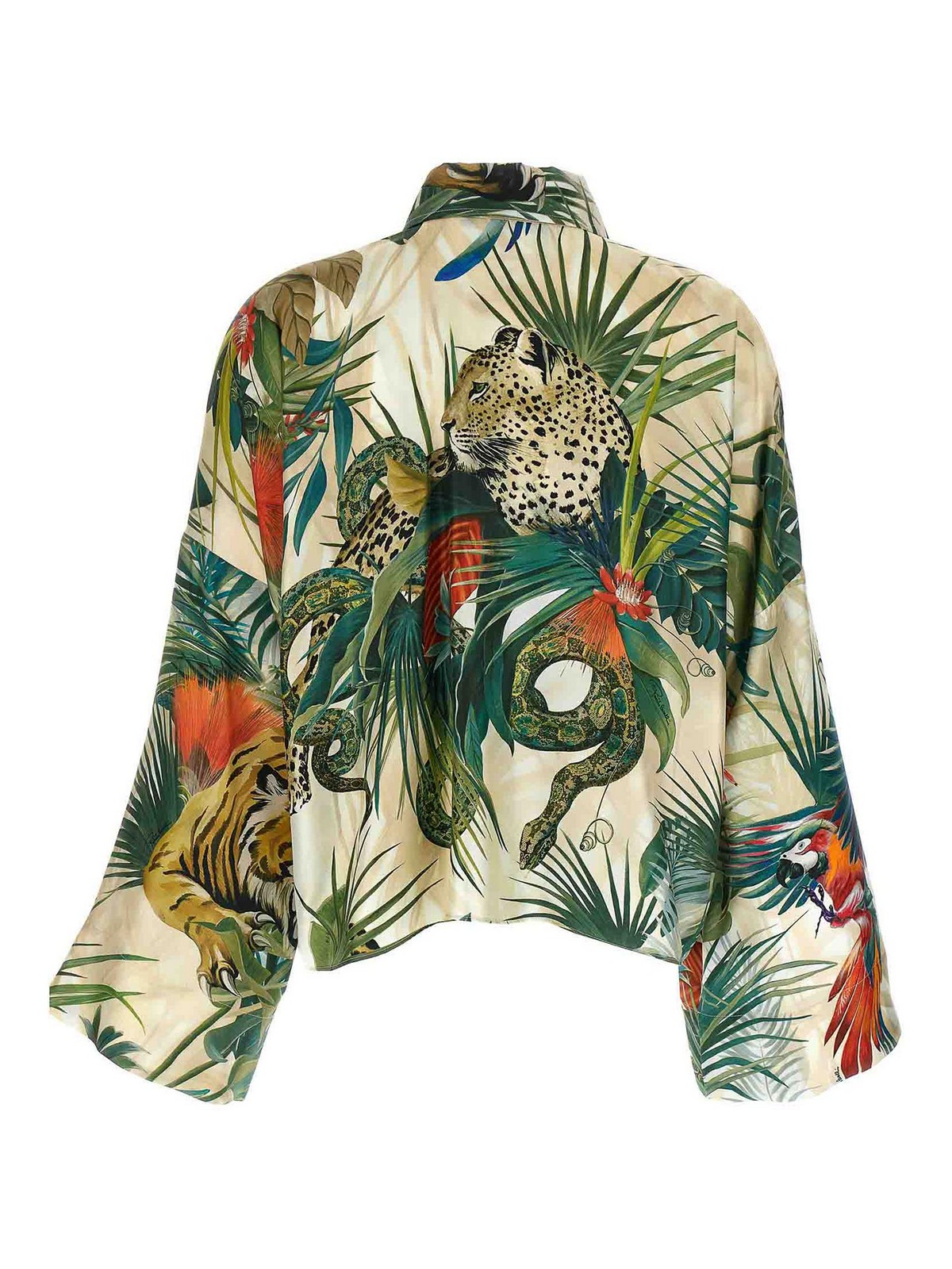 Shop Roberto Cavalli Jungle Shirt In Multicolour