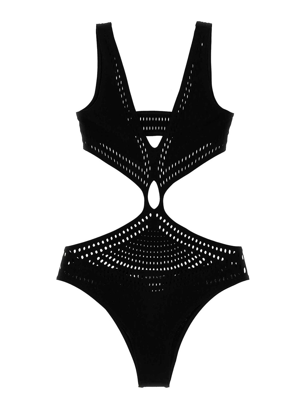 Shop Roberto Cavalli Anatomic Stretch One-piece Swimsuit In Black