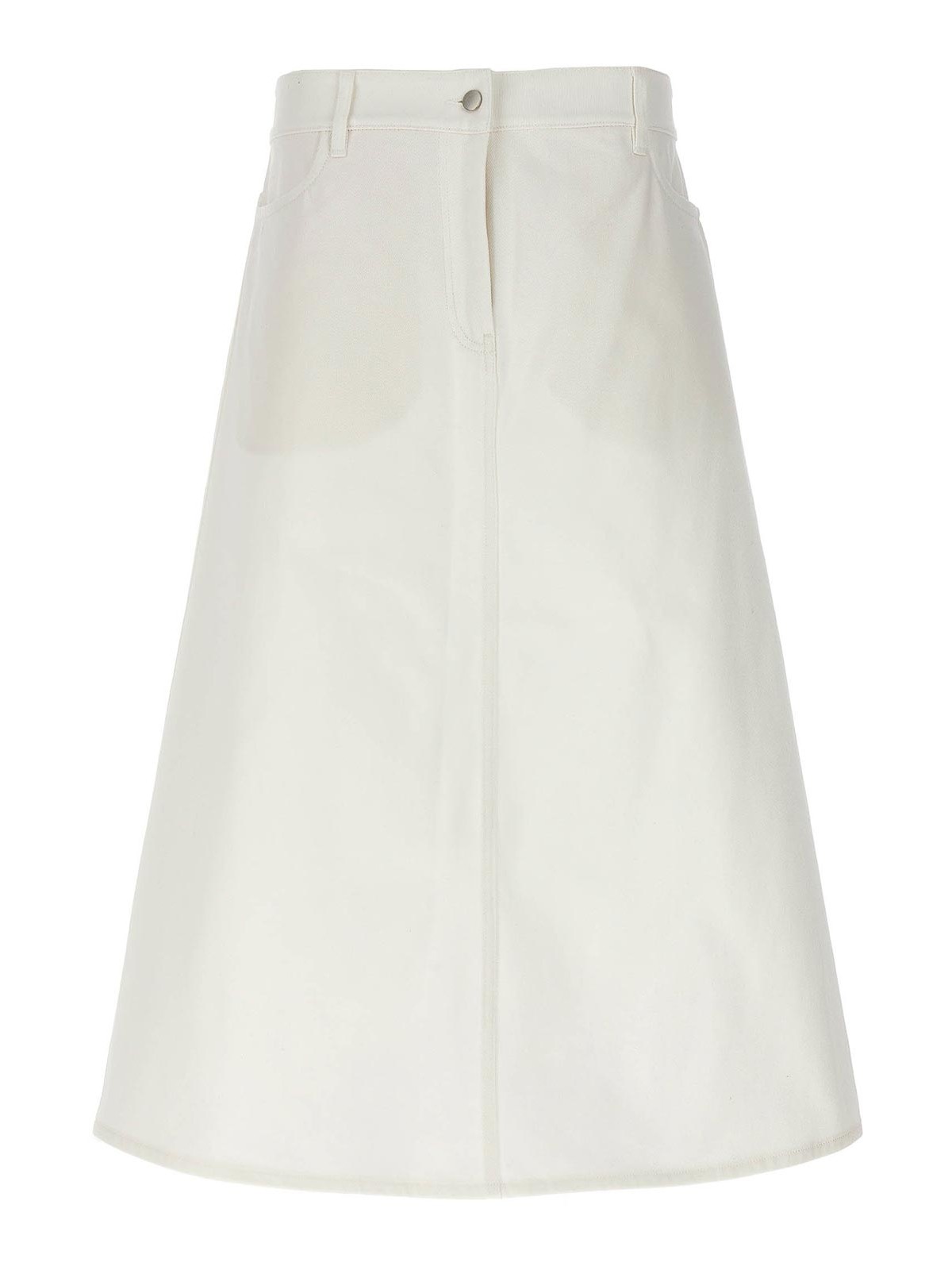 Studio Nicholson Baringo Midi Skirt In White
