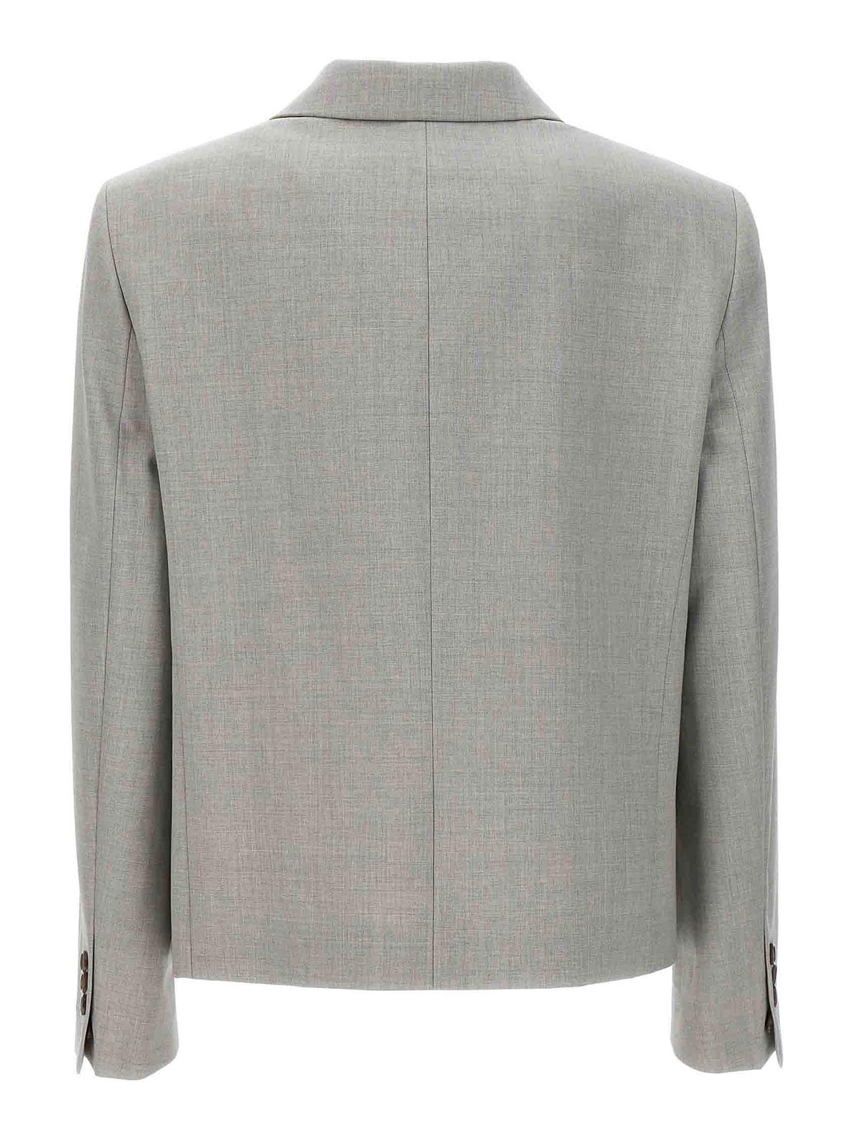 Shop Theory Double-breasted Blazer In Grey