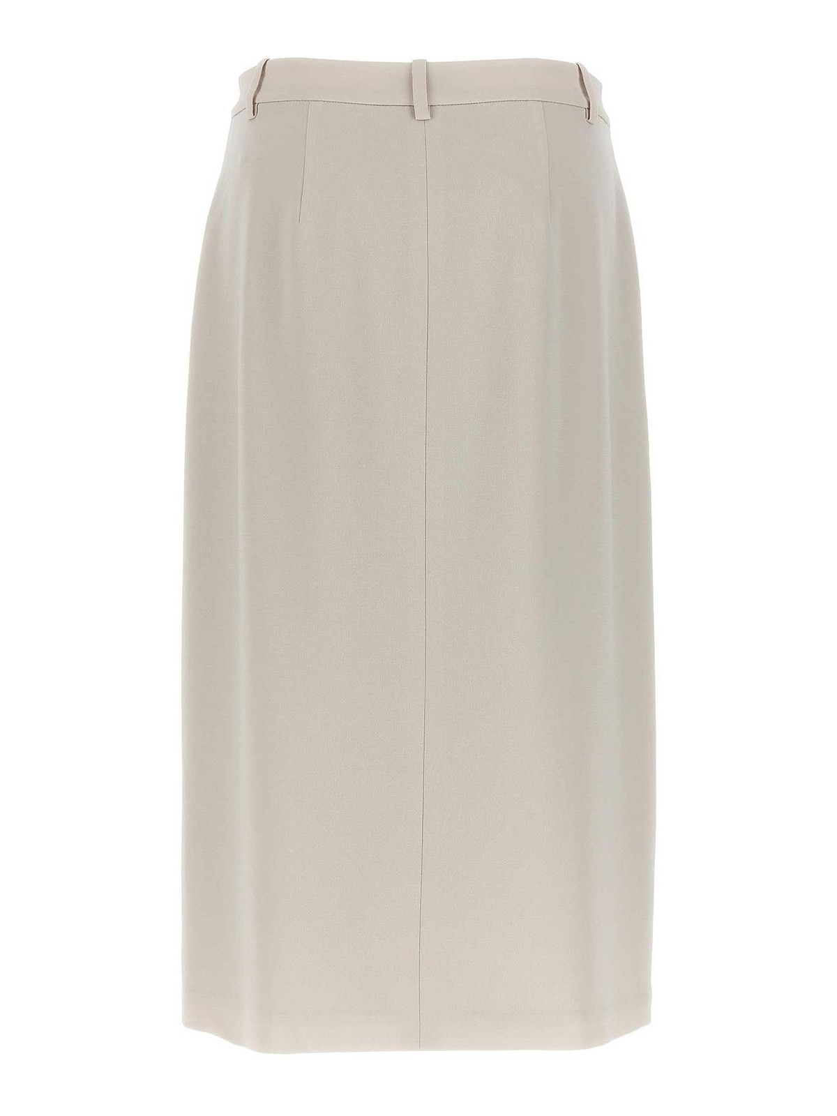 Shop Theory Midi Skirt Technical Slit In Beige