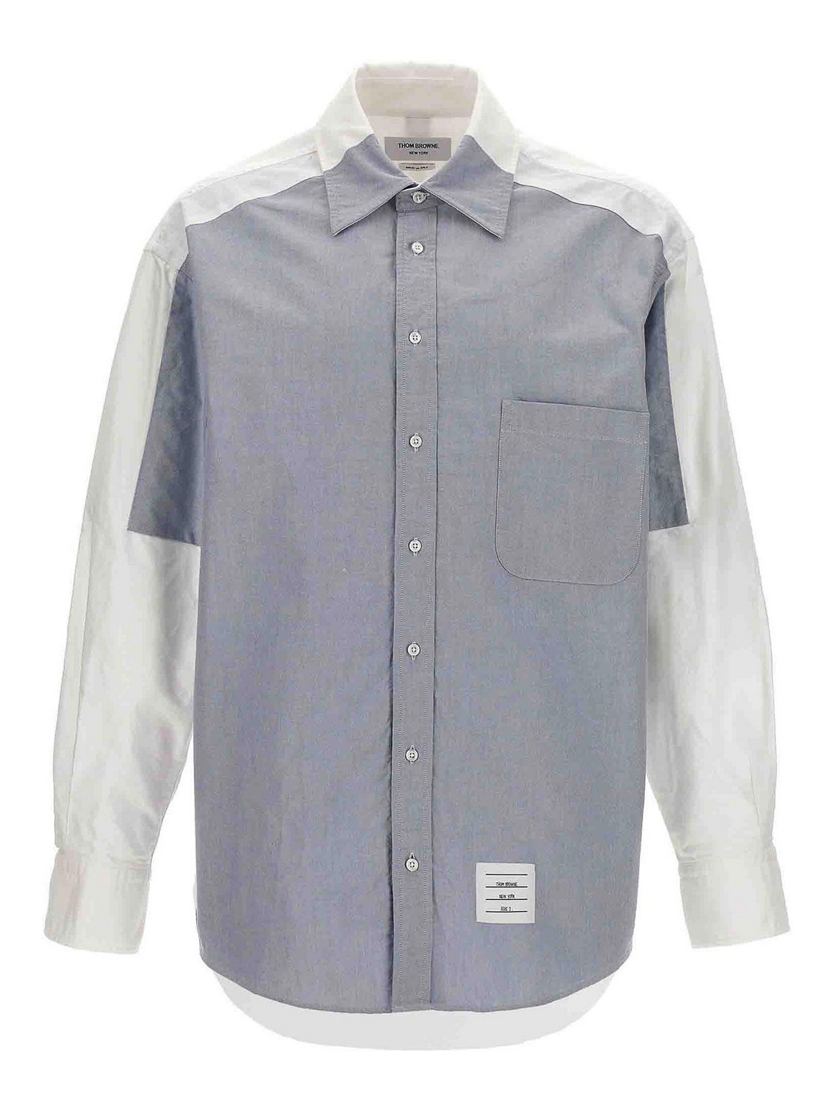 Shop Thom Browne Patchwork Shirt In Multicolour