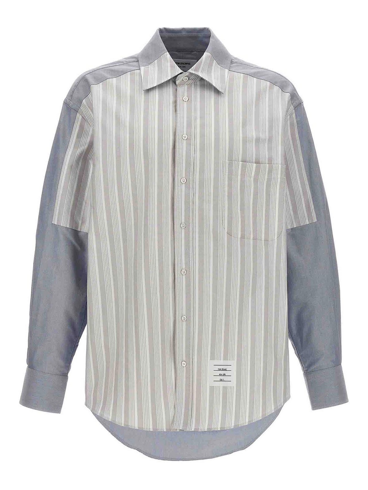 Shop Thom Browne Patchwork Shirt In Multicolour