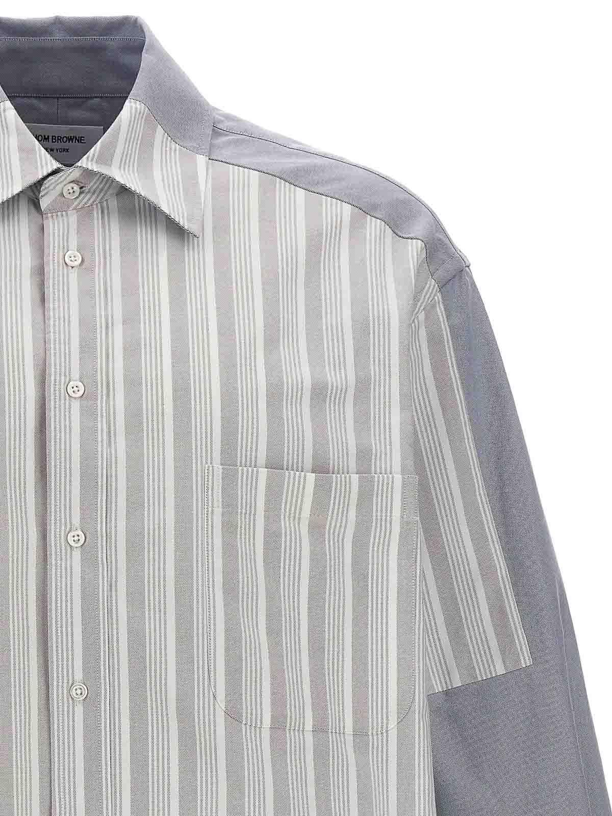 Shop Thom Browne Patchwork Shirt In Multicolour