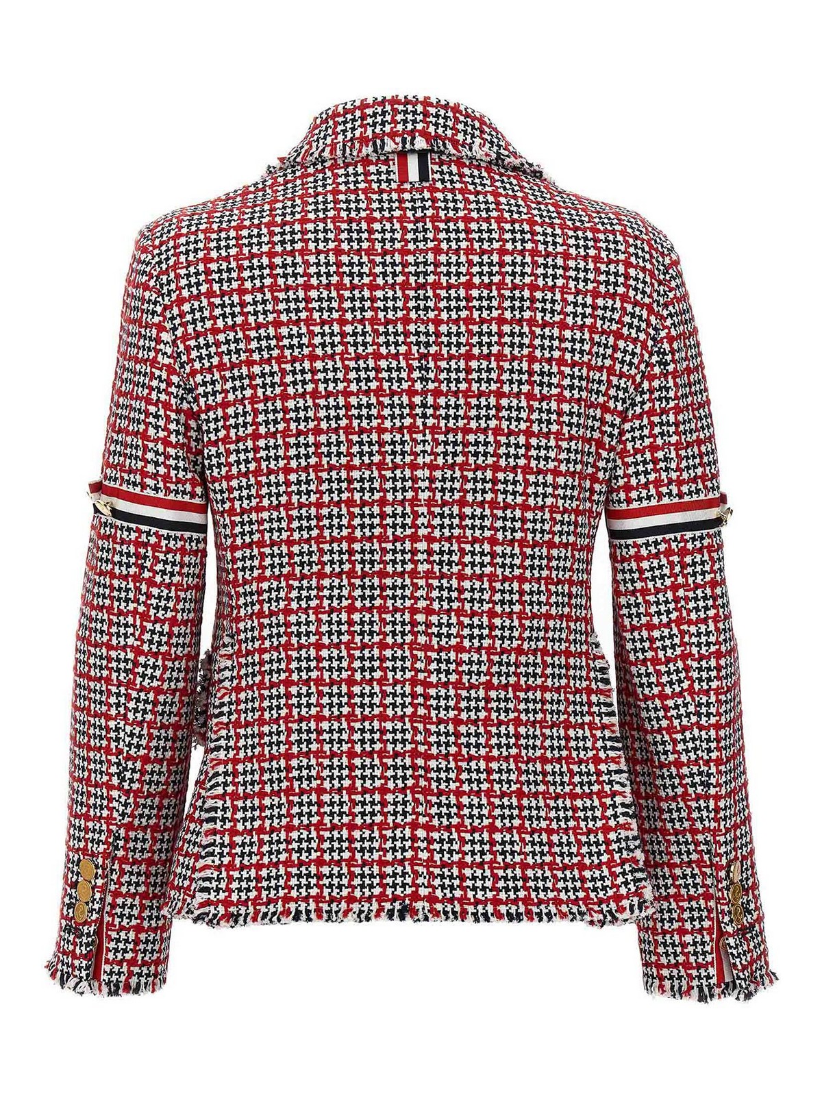 Shop Thom Browne Tweed Jacket In Multicolour