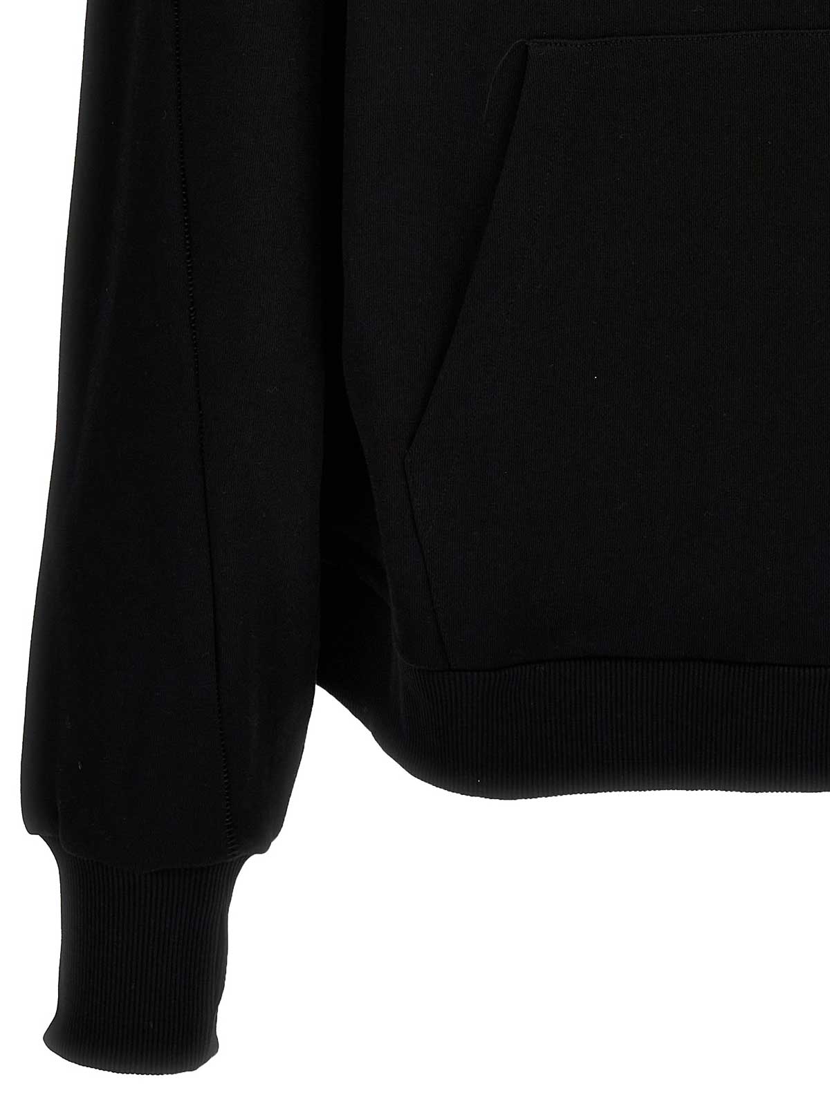 Shop Thom Krom Cotton Hoodie Zip Pockets In Black
