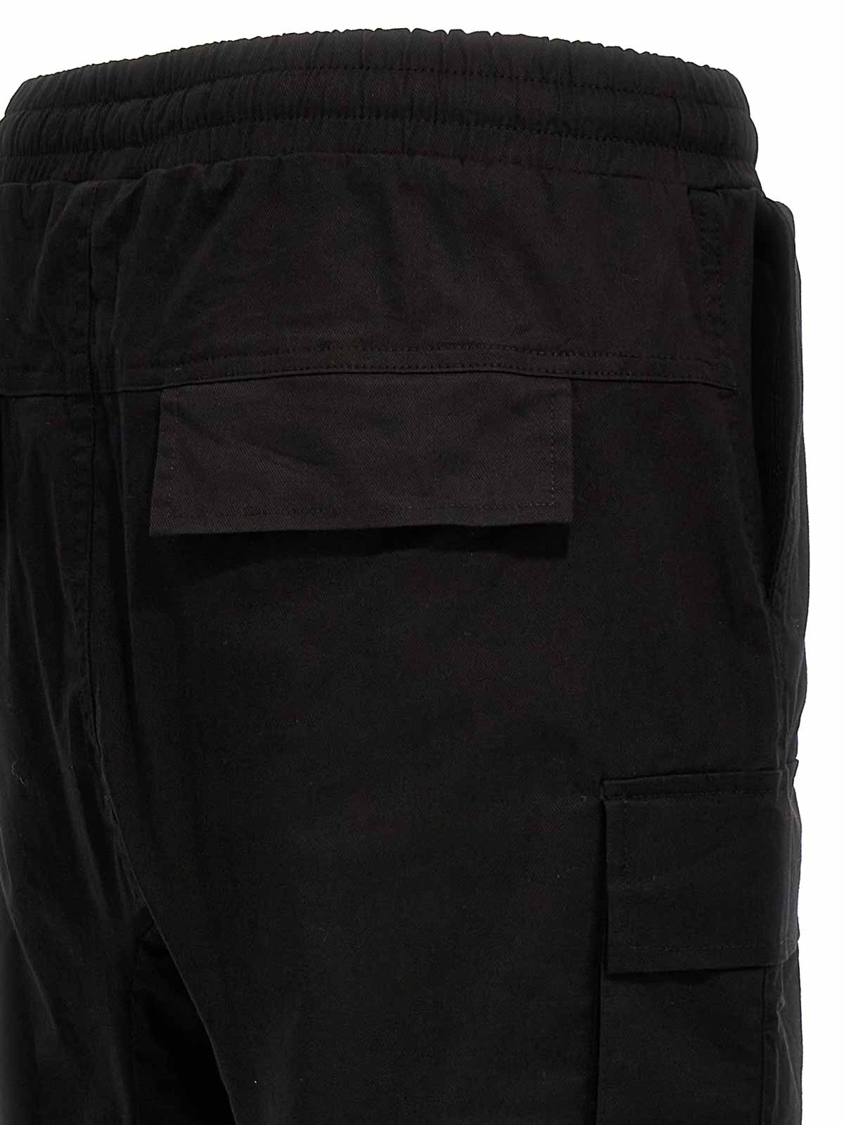 Shop Thom Krom Cotton Cargo Pants Drawstring Elastic In Black