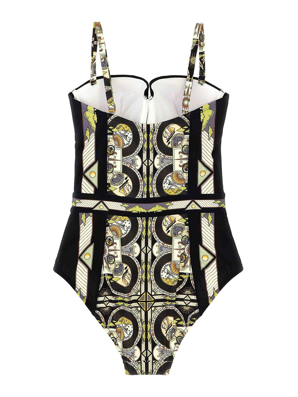 Shop Tory Burch One-piece Swimsuit With All-over Print In Multicolour