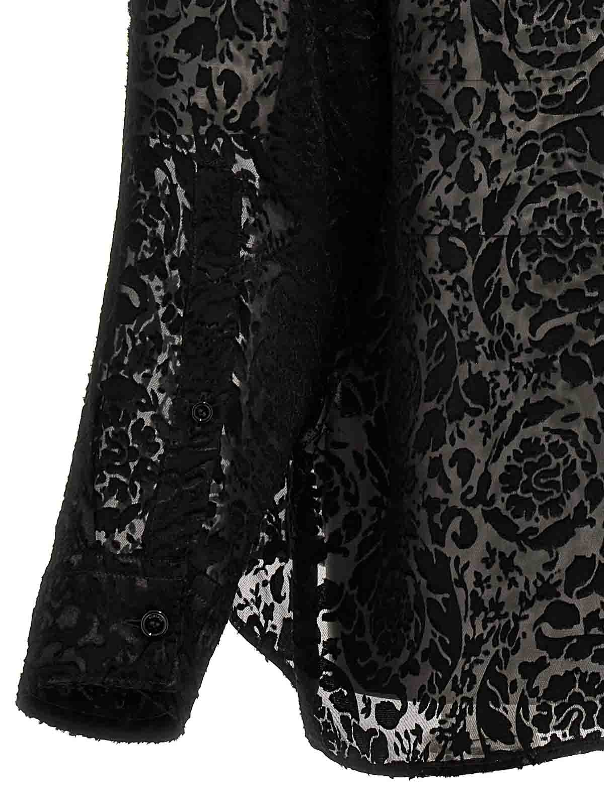 Shop Versace Evening Shirt In Black