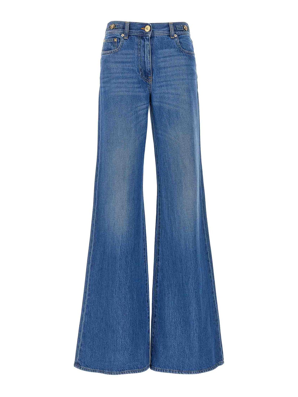 Shop Versace Jeans Acampanados - Azul In Blue
