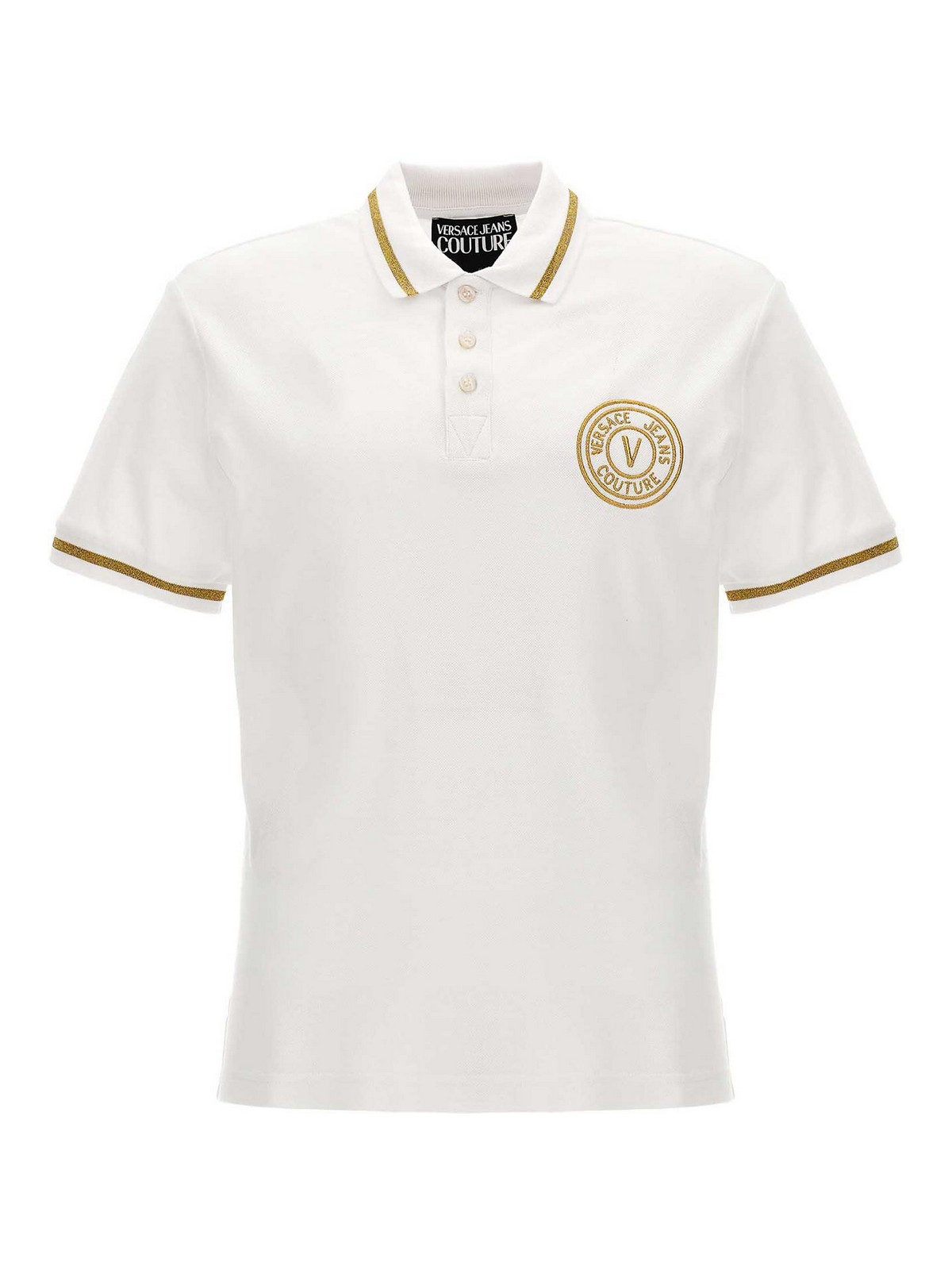 Versace Jeans Couture Logo Polo Shirt In White