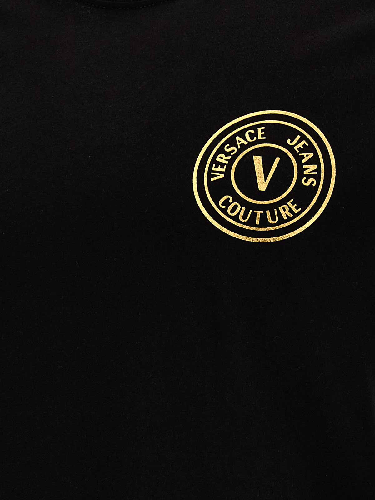 Shop Versace Jeans Couture Logo T-shirt In Black