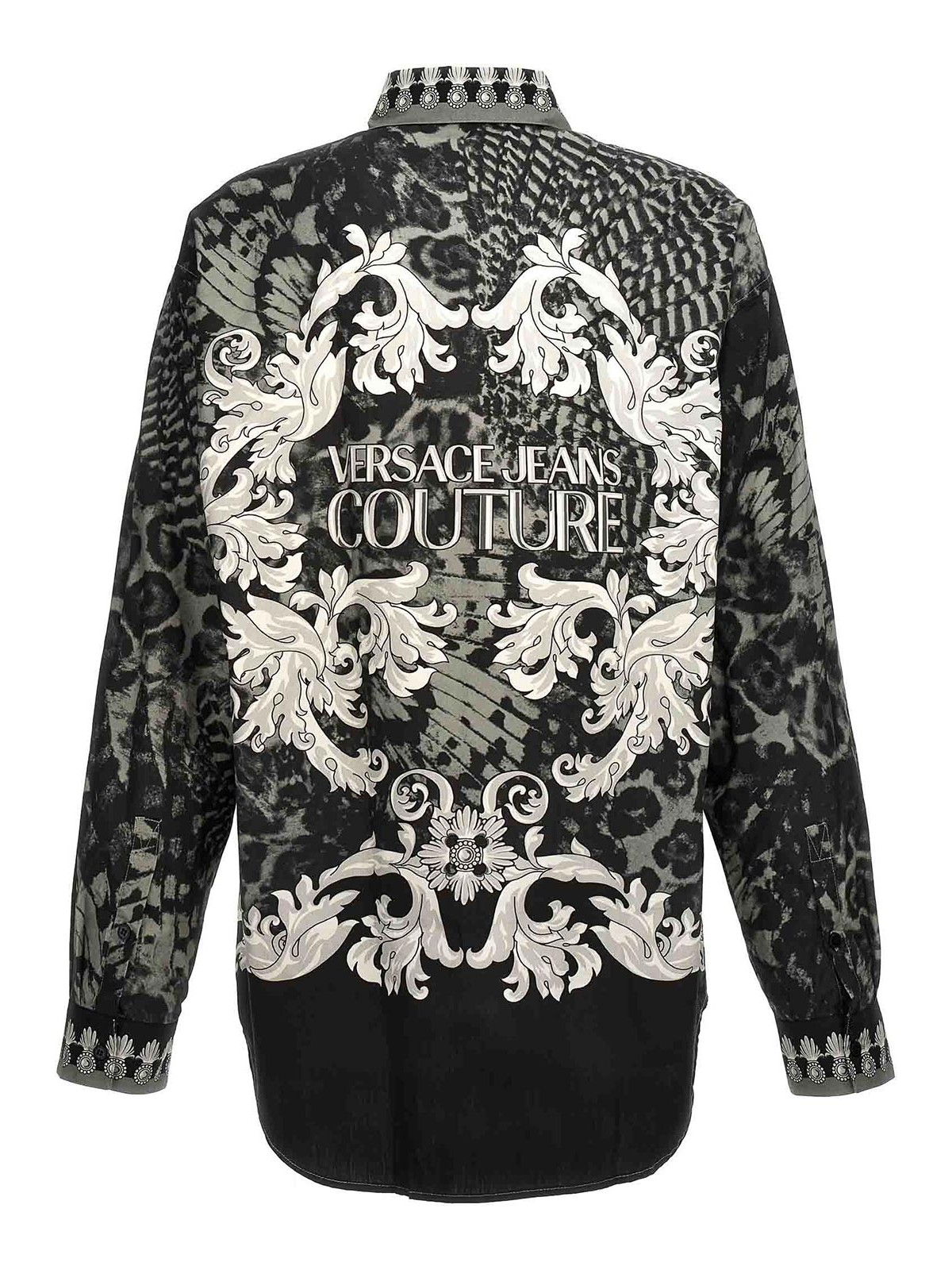 Shop Versace Jeans Couture Printed Shirt In White