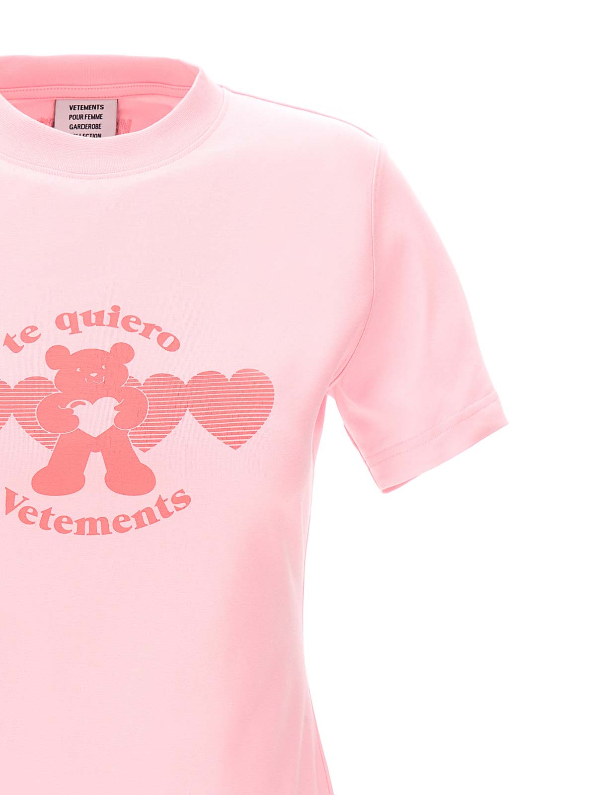 Shop Vetements Te Quiero T-shirt In Nude & Neutrals