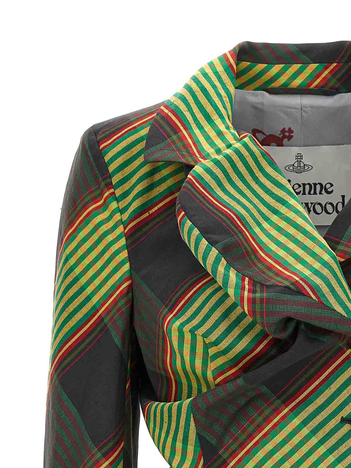 Shop Vivienne Westwood Drunken Tailored Blazer In Multicolour
