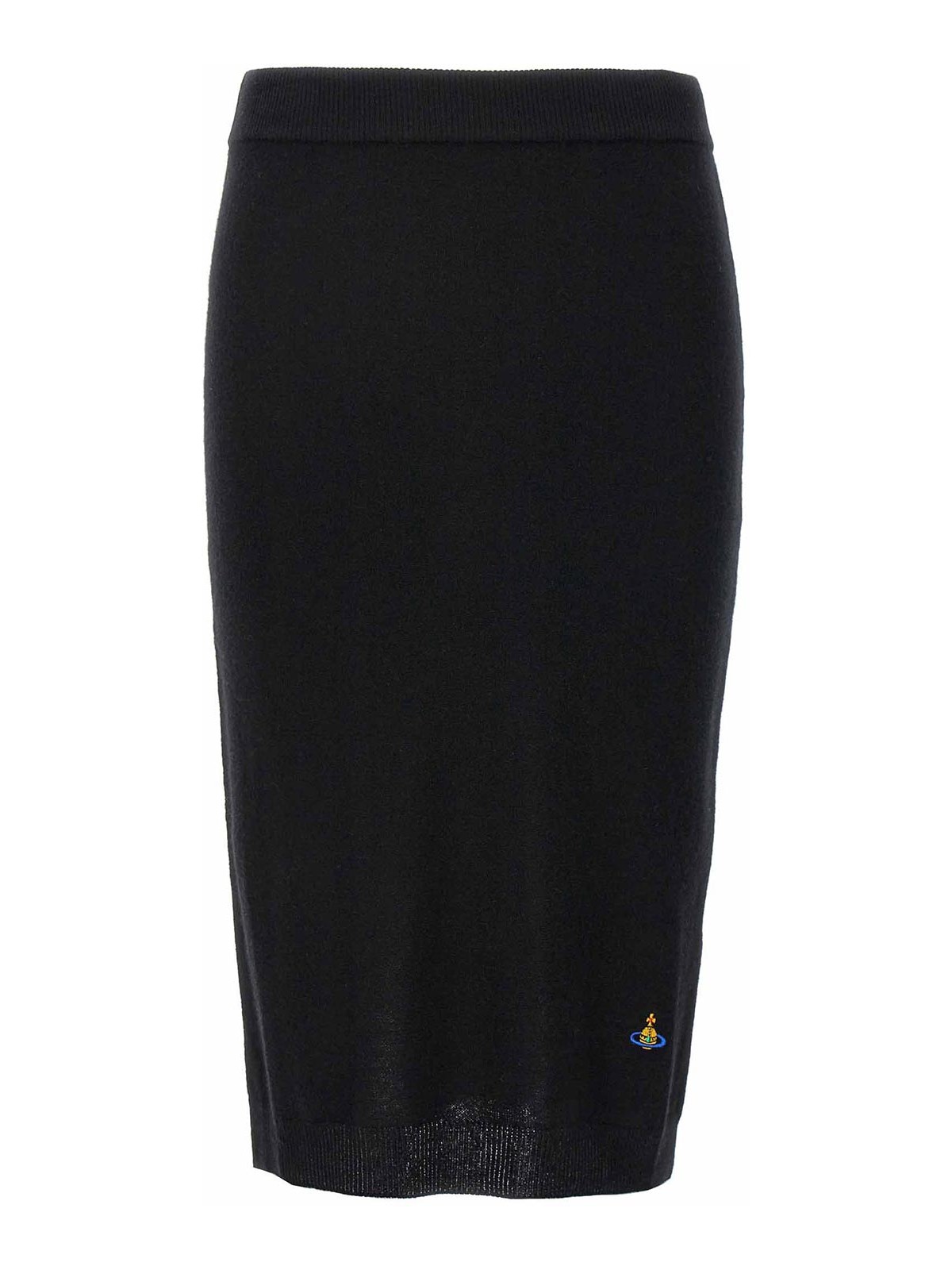 Shop Vivienne Westwood Bea Skirt Elastic Waistband Logo In Black