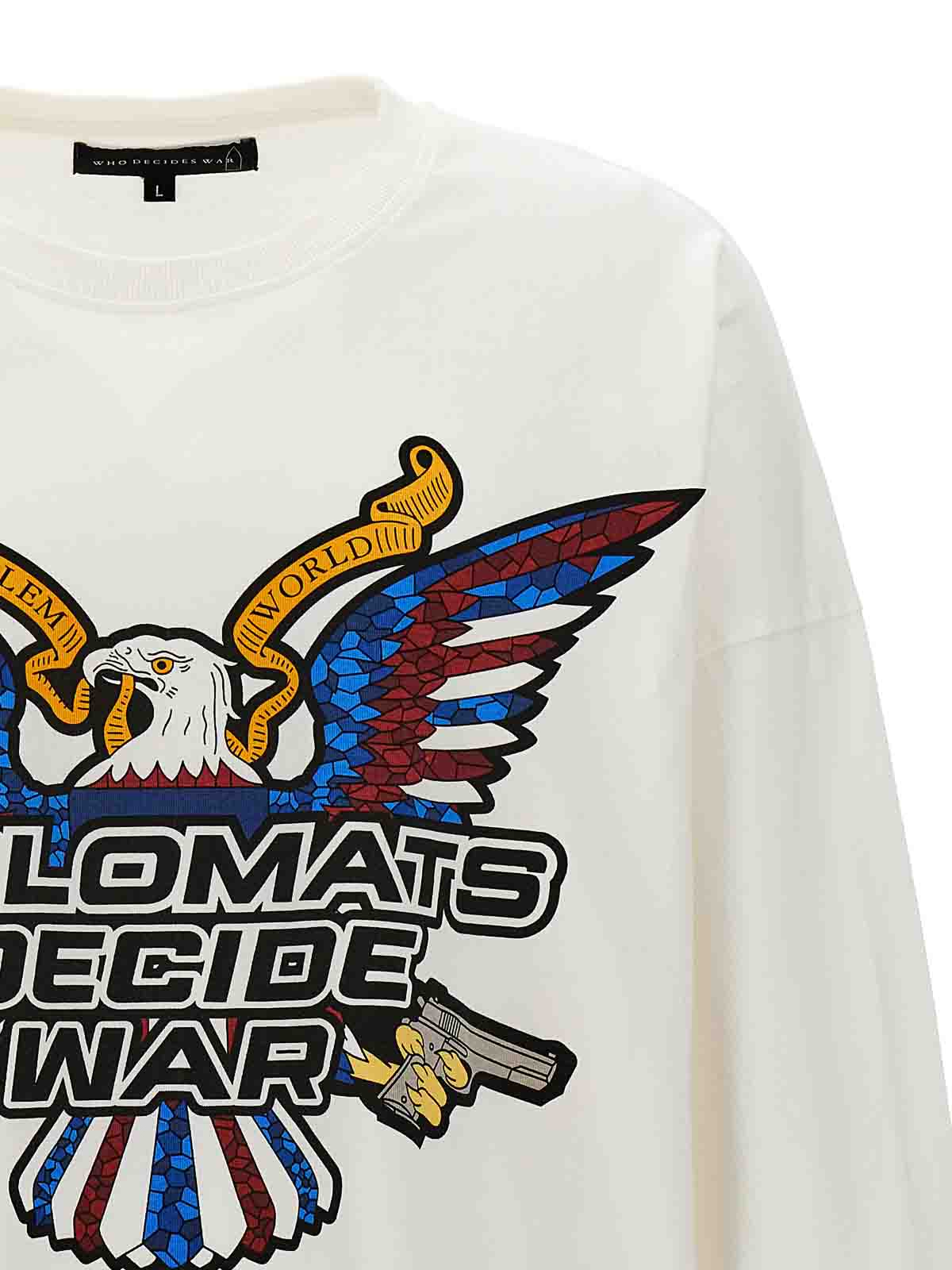 Shop Who Decides War Diplomats Decide War T-shirt In White