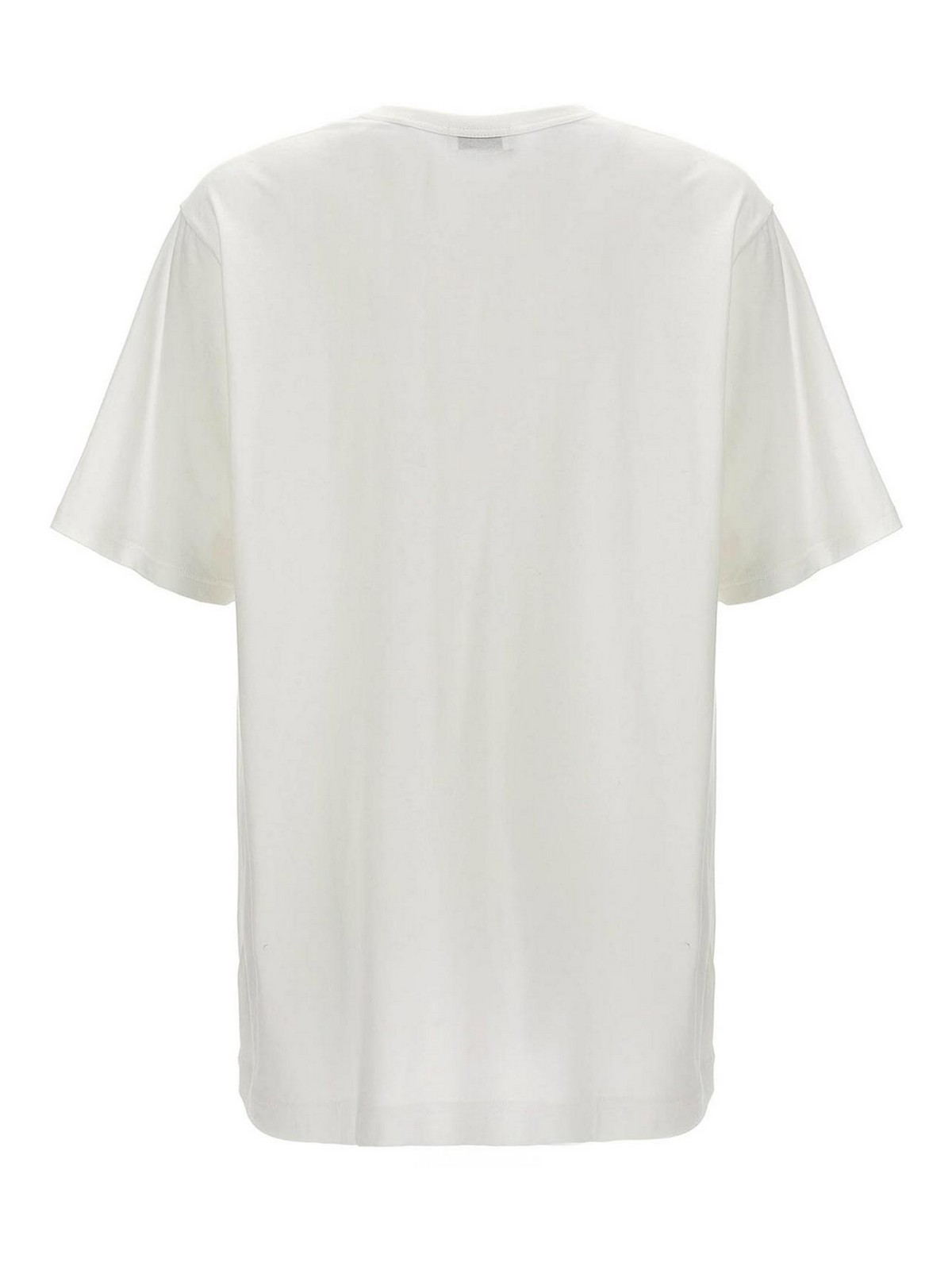 Shop Yohji Yamamoto Crew-neck T-shirt In White
