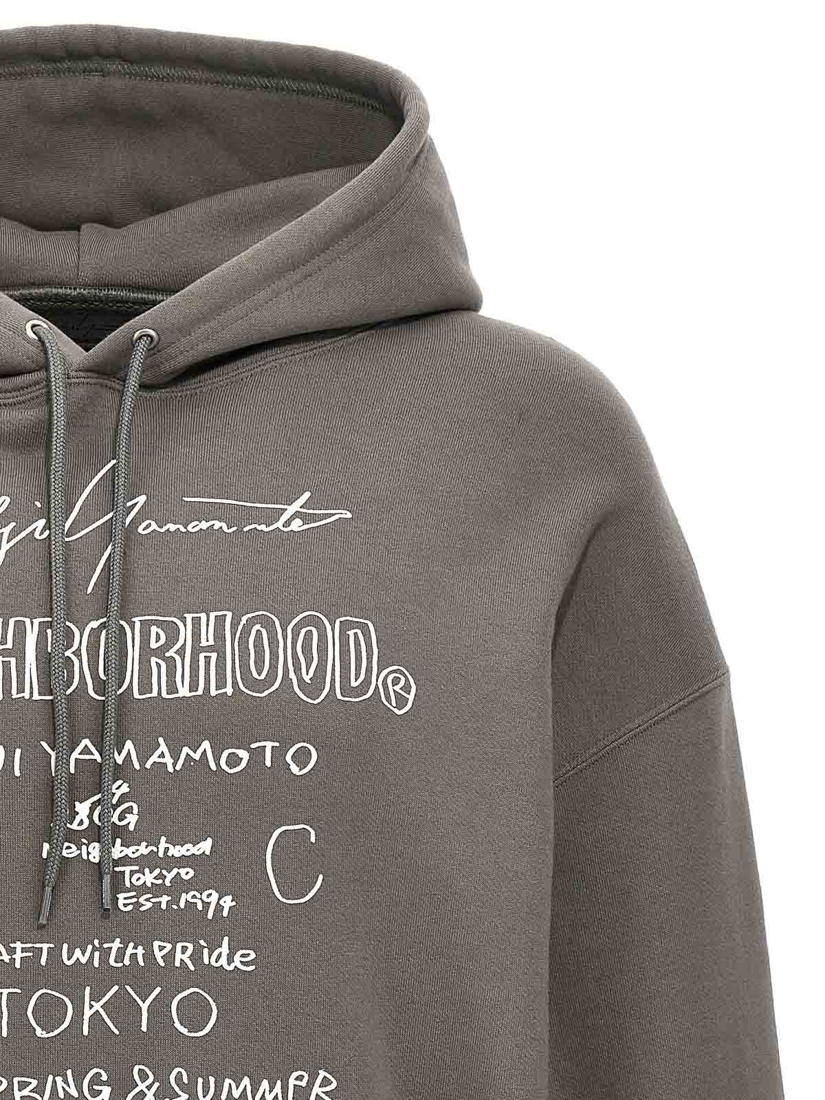 Shop Yohji Yamamoto Neighborhood Hoodie In Grey