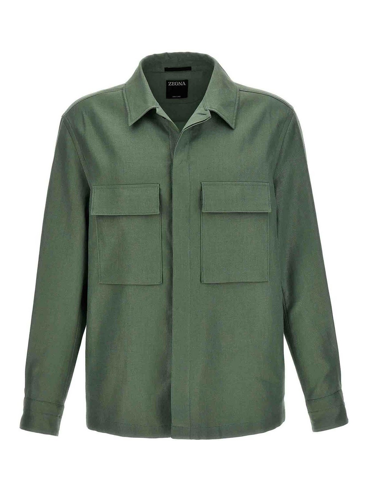 Shop Zegna Linen Jacket In Green