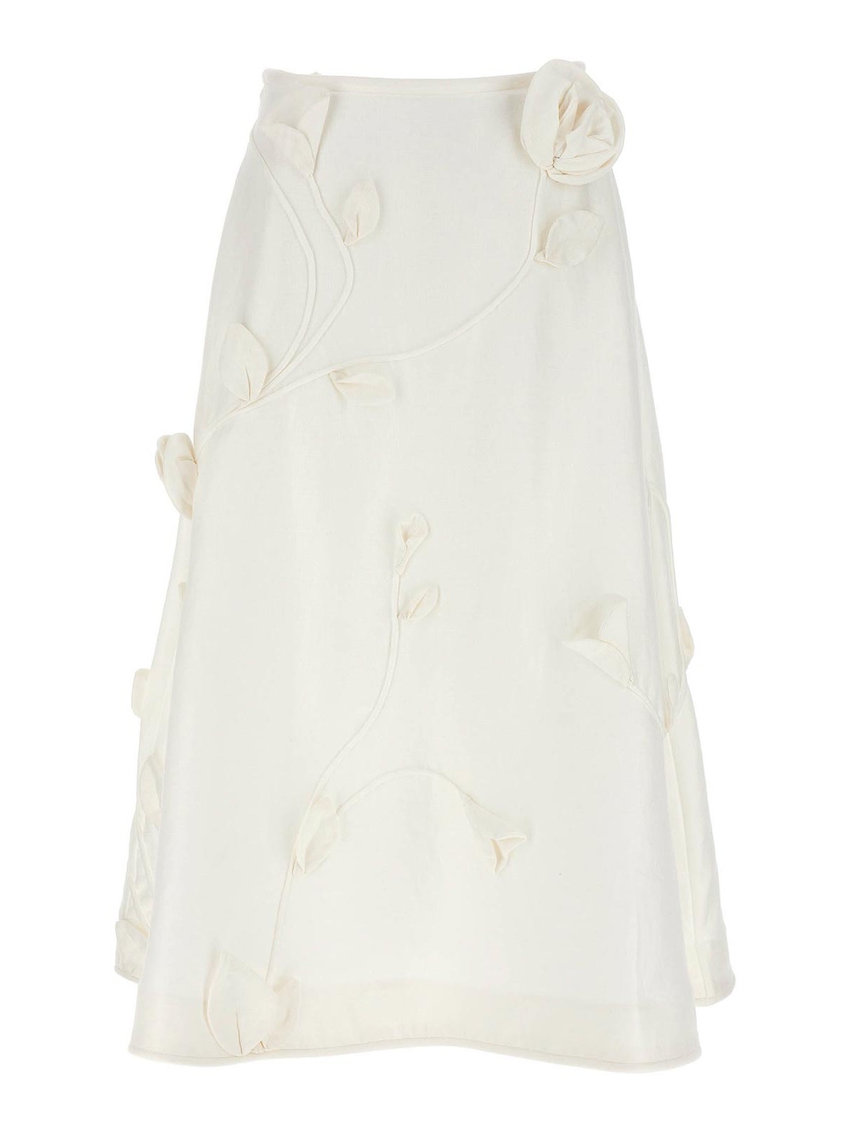 Shop Zimmermann Matchmaker Rose Flare Skirt In White