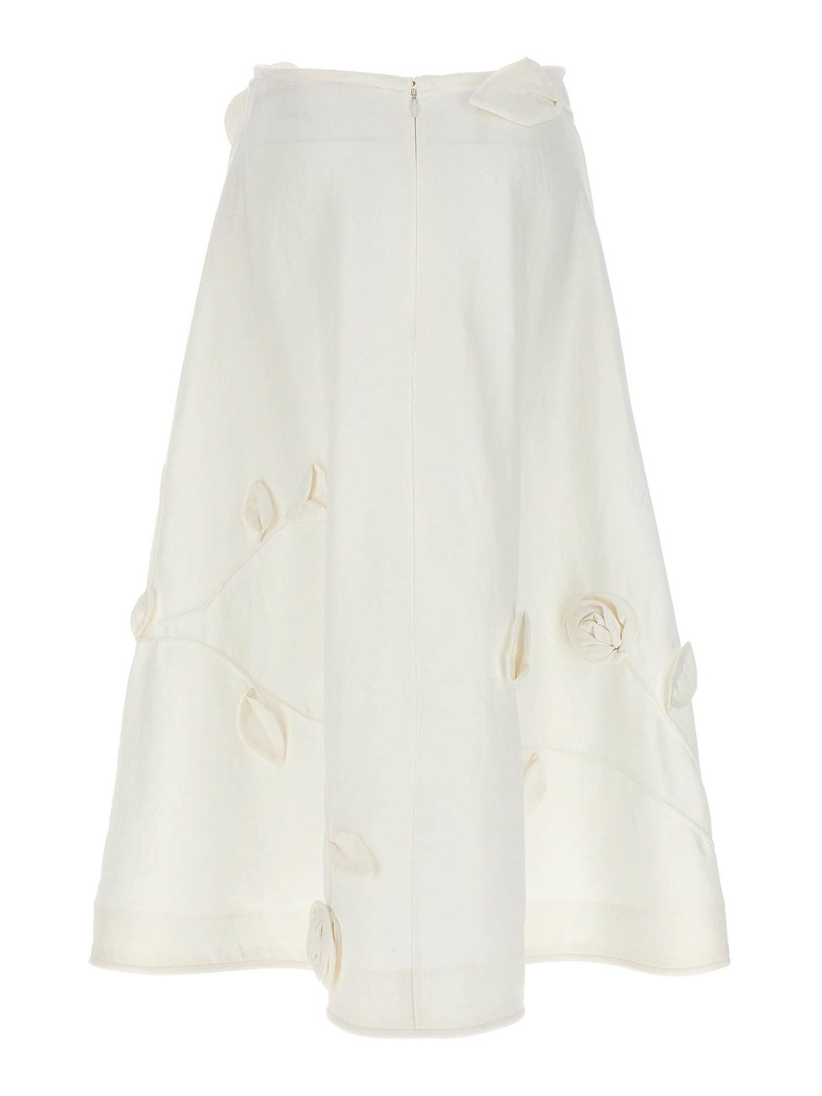 Shop Zimmermann Matchmaker Rose Flare Skirt In White