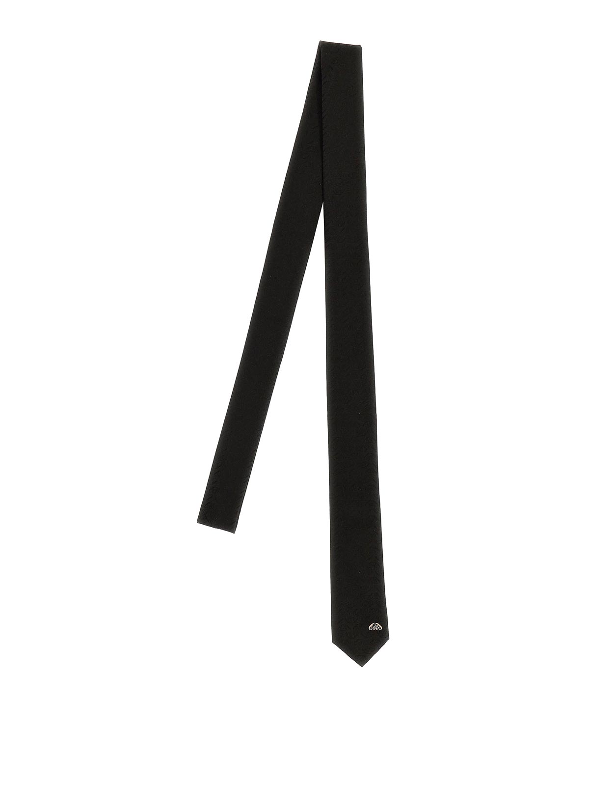 Shop Alexander Mcqueen Silk Tie In Black