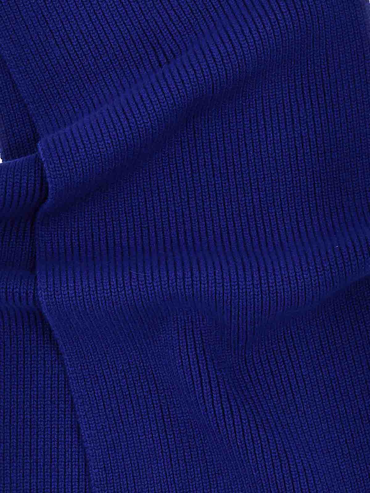 スカーフ BURBERRY Woman Scarf  Blue 8085770 Burberry Ribbed Scarf Knight Design - Blue - Women | 8085770