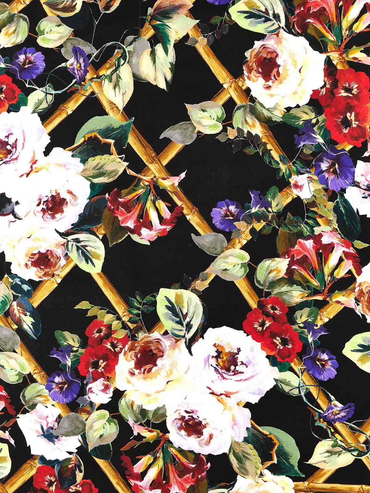 Shop Dolce & Gabbana Floral Print Scarf In Multicolour