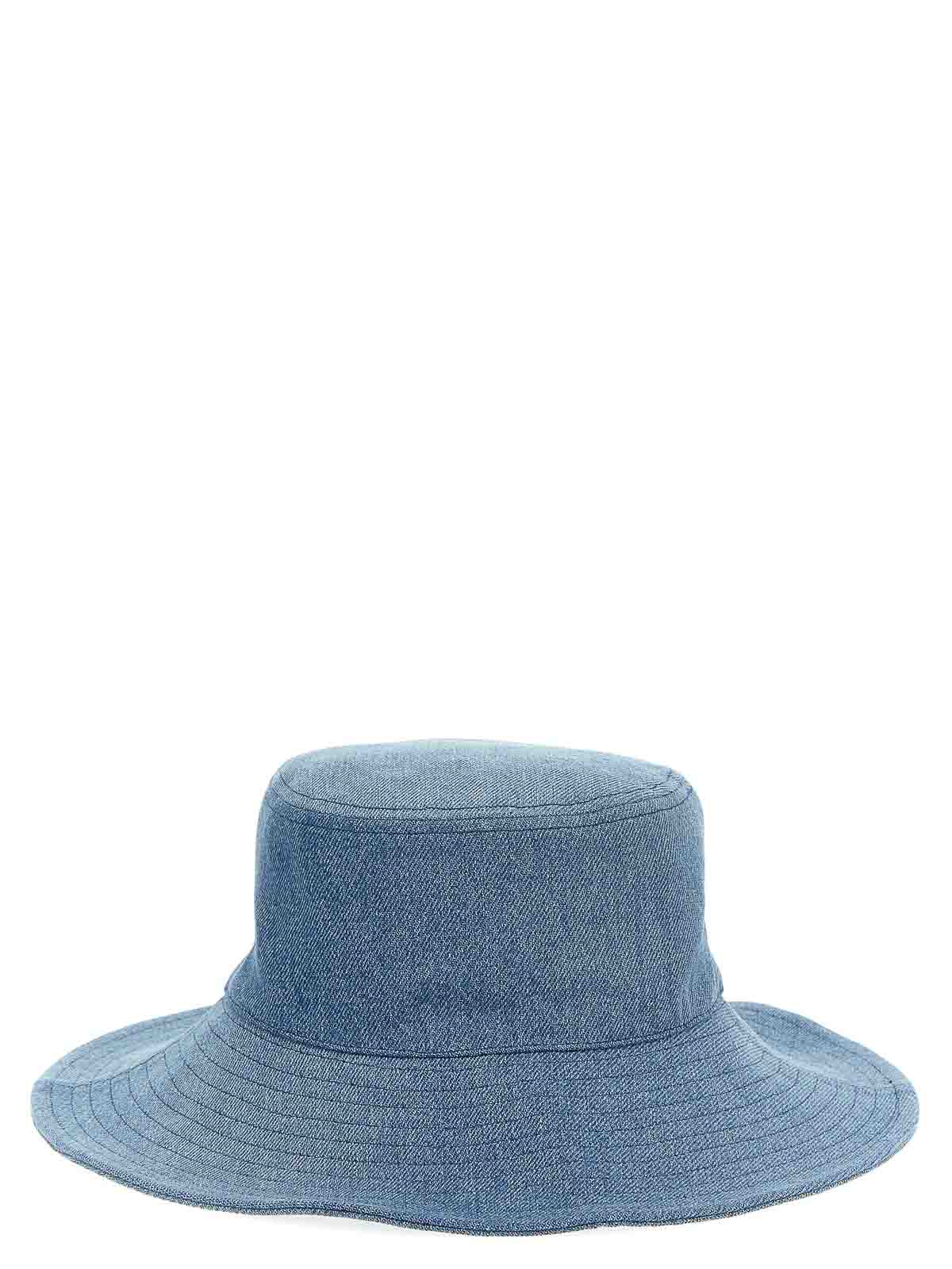 Shop Isabel Marant Deliya Denim Hat In Light Blue