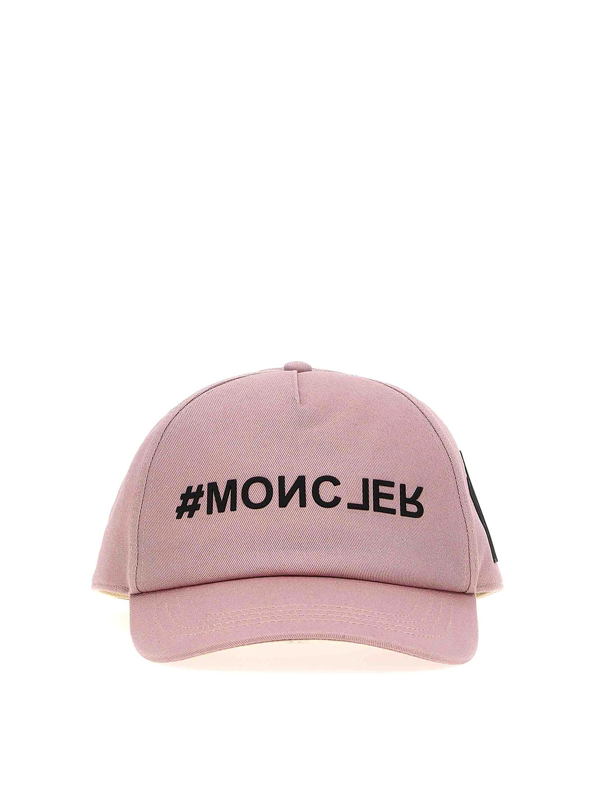 Moncler Logo Printed Cap In Nude & Neutrals