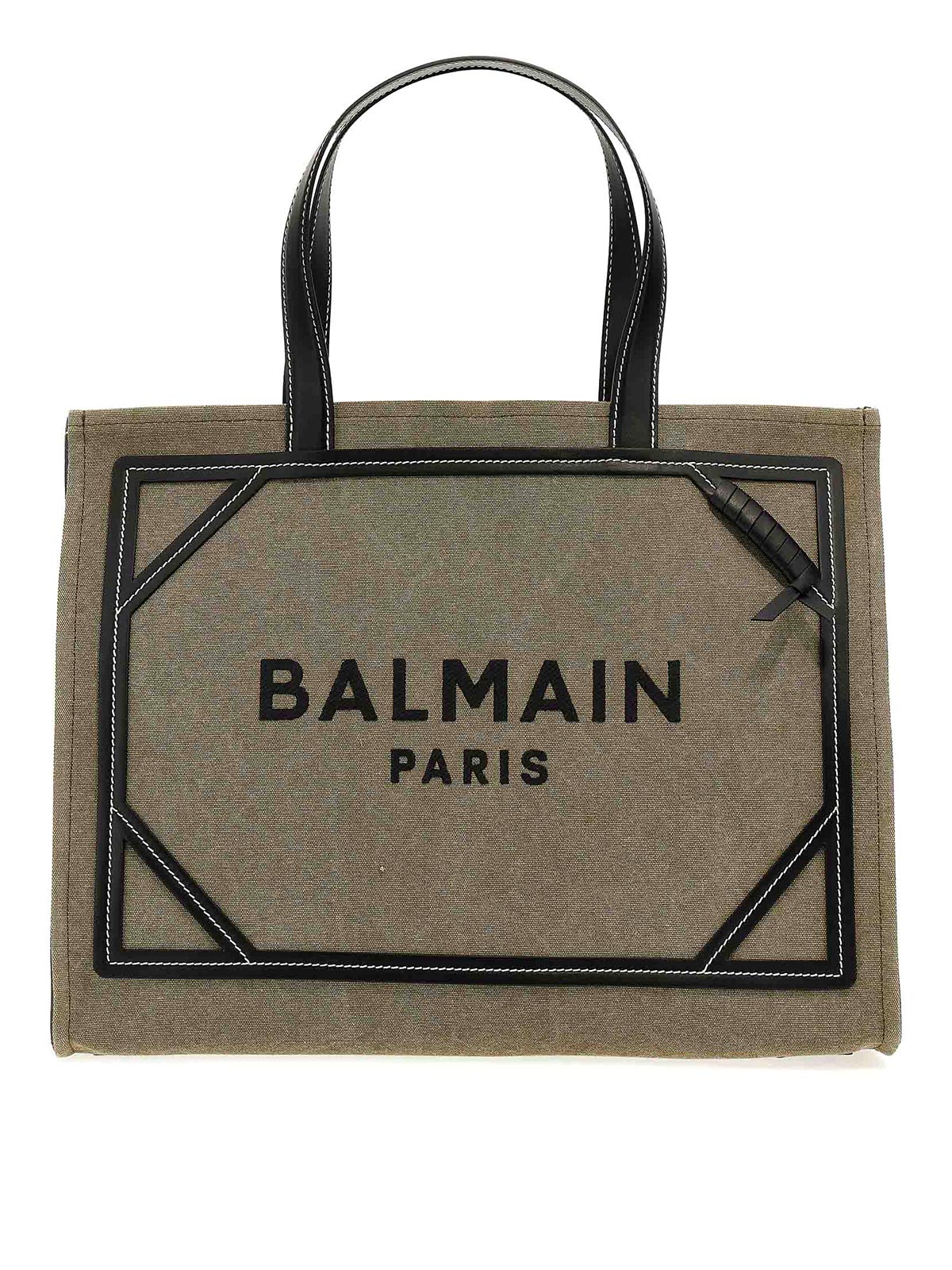 Balmain B-army Shopping Bag In Green